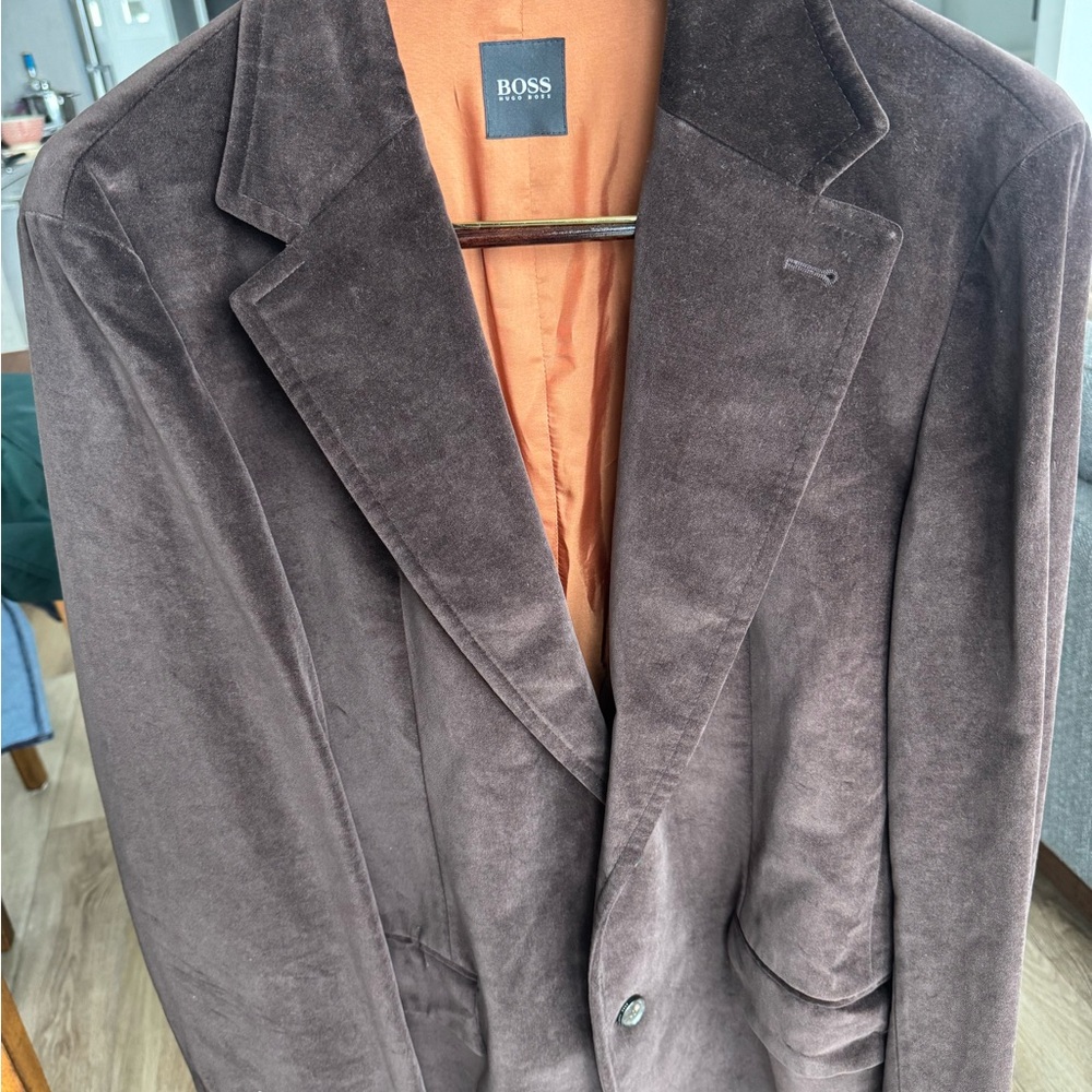 BOSS Brown Velvet Blazer
